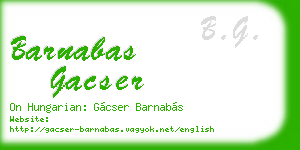 barnabas gacser business card